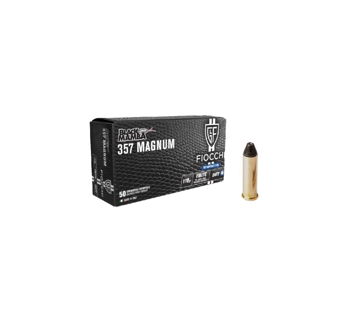 FIOCCHI CARTUCCE CAL 357 MAG FMJTC BLACK MAMBA 110grs Conf Da 50pz