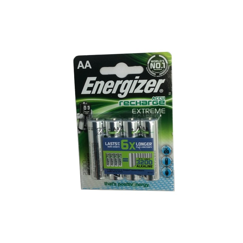 ENERGIZER BATTERIA STILO AA EXTREME NH15 2300mAh RICARICABILE *Conf. 4 pz* 