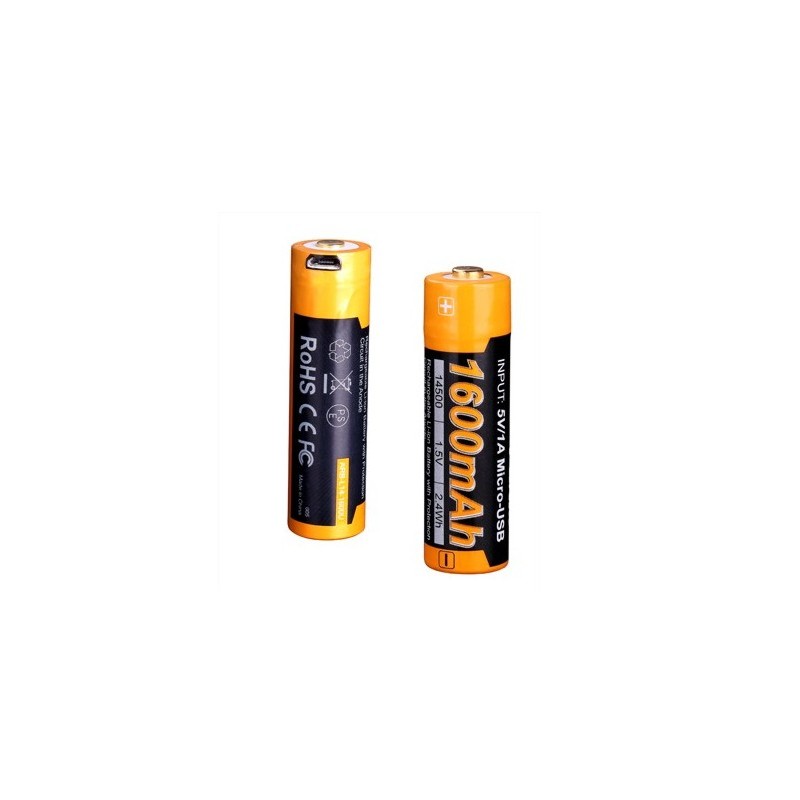 FENIX BATTERIA RICARICABILE TIPO AA 1600mAh MICRO USB 