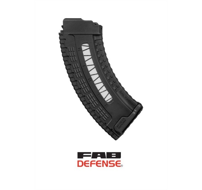 FAB DEFENSE CARICATORE IN POLIMERO LUNGO cal. 7.62X39 PER VZ58 NERO 29C 