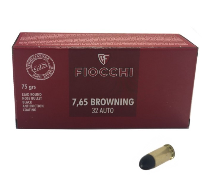 FIOCCHI CARTUCCE CAL. 7,65 BROWNING LRN 75grs GZN *Conf. da 50pz* 