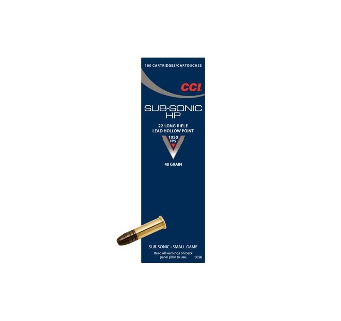 CCI CARTUCCE CAL. .22LR SUBSONIC HP 40grs *Conf. 100pz* 