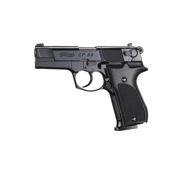 UMAREX WALTHER PISTOLA CP 88 4 NERA CO2 -7,5J CAL 4,5 C.N. 232 e C.N. 59 