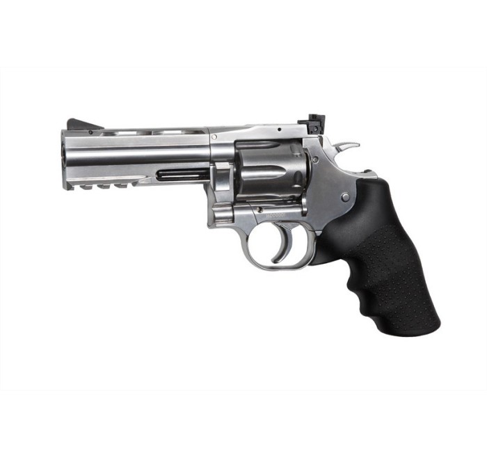 ASG PISTOLA REVOLVER DAN WESSON 715 4" CO2 PELLET SILVER -7,5j CAL 4,5 C.N. 762 