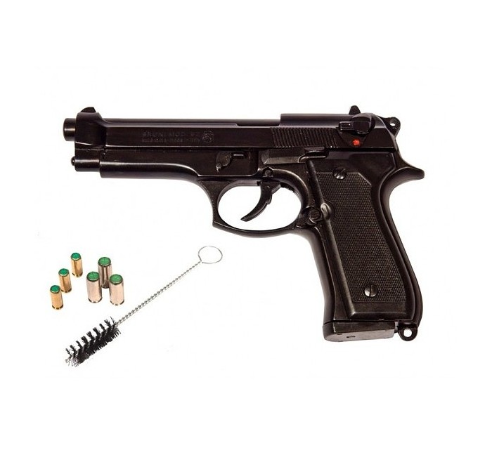 BRUNI PISTOLA A SALVE TIPO BERETTA 92 NERA 9mm 