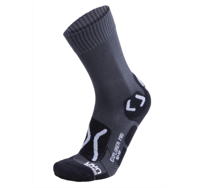 UYN CALZE EXPLORER MID SOCKS OUTDOOR UOMO ANTRACITE/GRIGIO PERLA