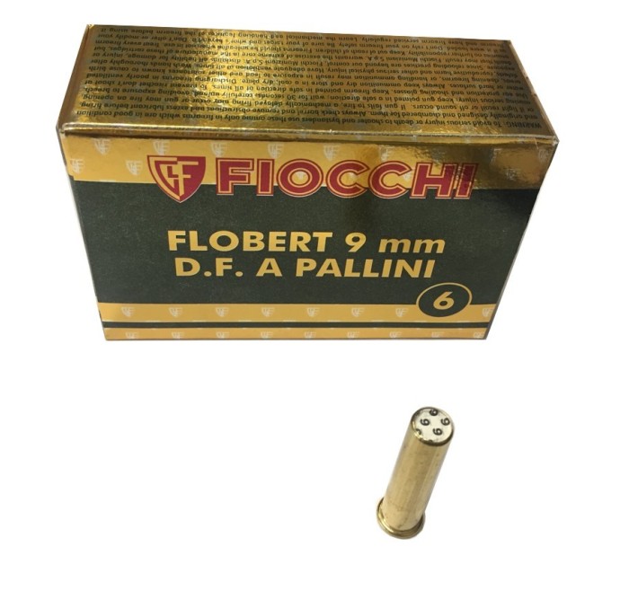 FIOCCHI CARTUCCE FLOBERT 9mm D.F. A PALLINI n° 6 *Conf. da 50pz*