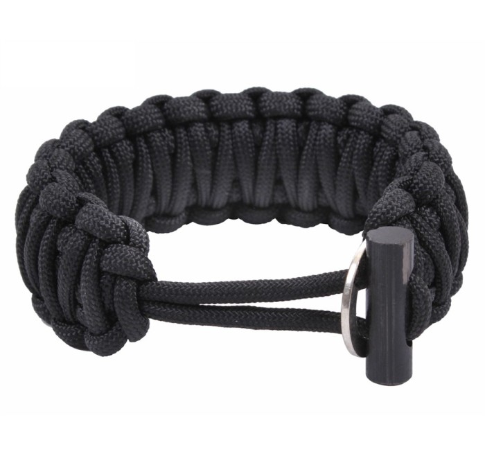 USA BRACCIALE IN PARACORD NERO