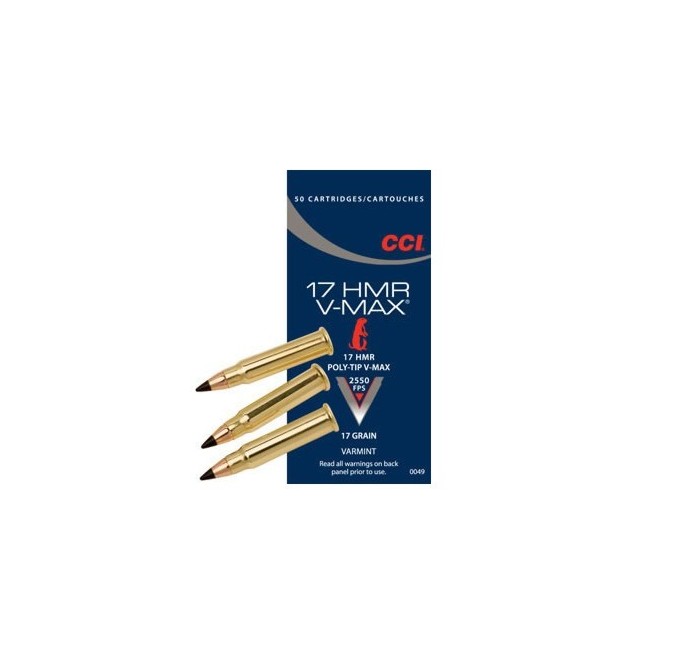 CCI CARTUCCE CAL. 17 HMR V-MAX 17grs *Conf. 50pz*