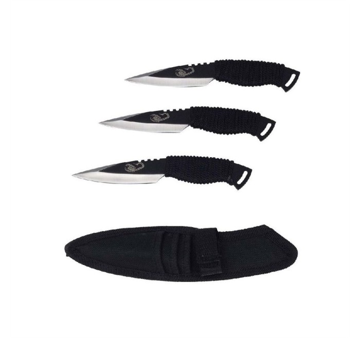 BLACKFIELD HALLER SET 3 COLTELLI DA LANCIO 83202 SCORPION SMALL