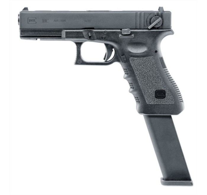 UMAREX VFC PISTOLA SOFTAIR A GAS GLOCK 18C CON CARICATORE DA 50C