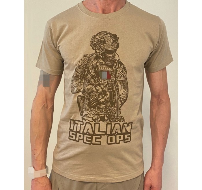 DEATH HOUSE T-SHIRT ITALIAN SPEC OPS TAN