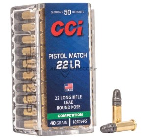 CCI CARTUCCE CAL. 22LR PISTOL MATCH 40grs LRN COMPETITION...